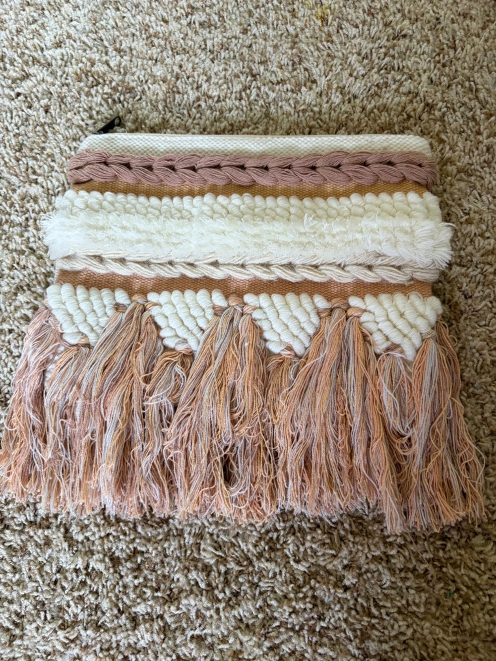 Love Stitch Boho Tassel Clutch